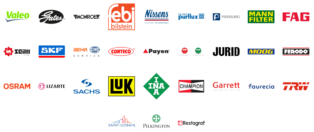 Liste des logos de marques fournisseurs de pièces auto